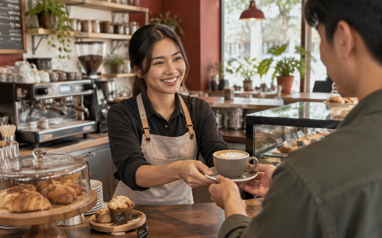 ภาษาอังกฤษสำหรับบาริสต้าและพนักงานร้านกาแฟ